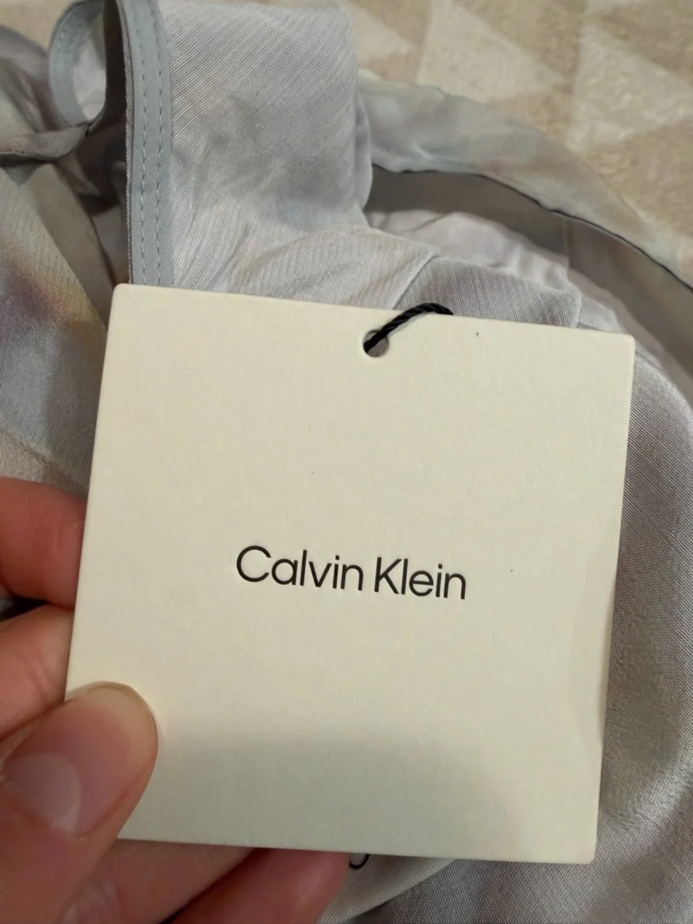 Calvin Klein Printed Scoop Neck Maxi Dress